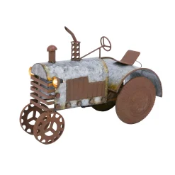 Antique Galvanized 14.2-In Metal Tractor