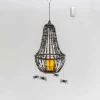 Black Crystal Chandelier With 6 Spiders, Led Candle Remote