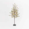 5-Foot Tall Electric Icy Pine Tree With 96 Warm White Led Lights
