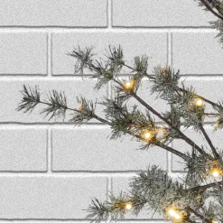 7 Foot Tall Icy Pine Winter Lighted Tree, Warm White Leds