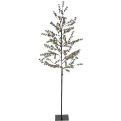 7 Foot Tall Icy Pine Winter Lighted Tree, Warm White Leds