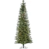 7.5Ft Pre-Lit Narrow Natural Cut Jackson Pine Christmas Tree With Clear Lights