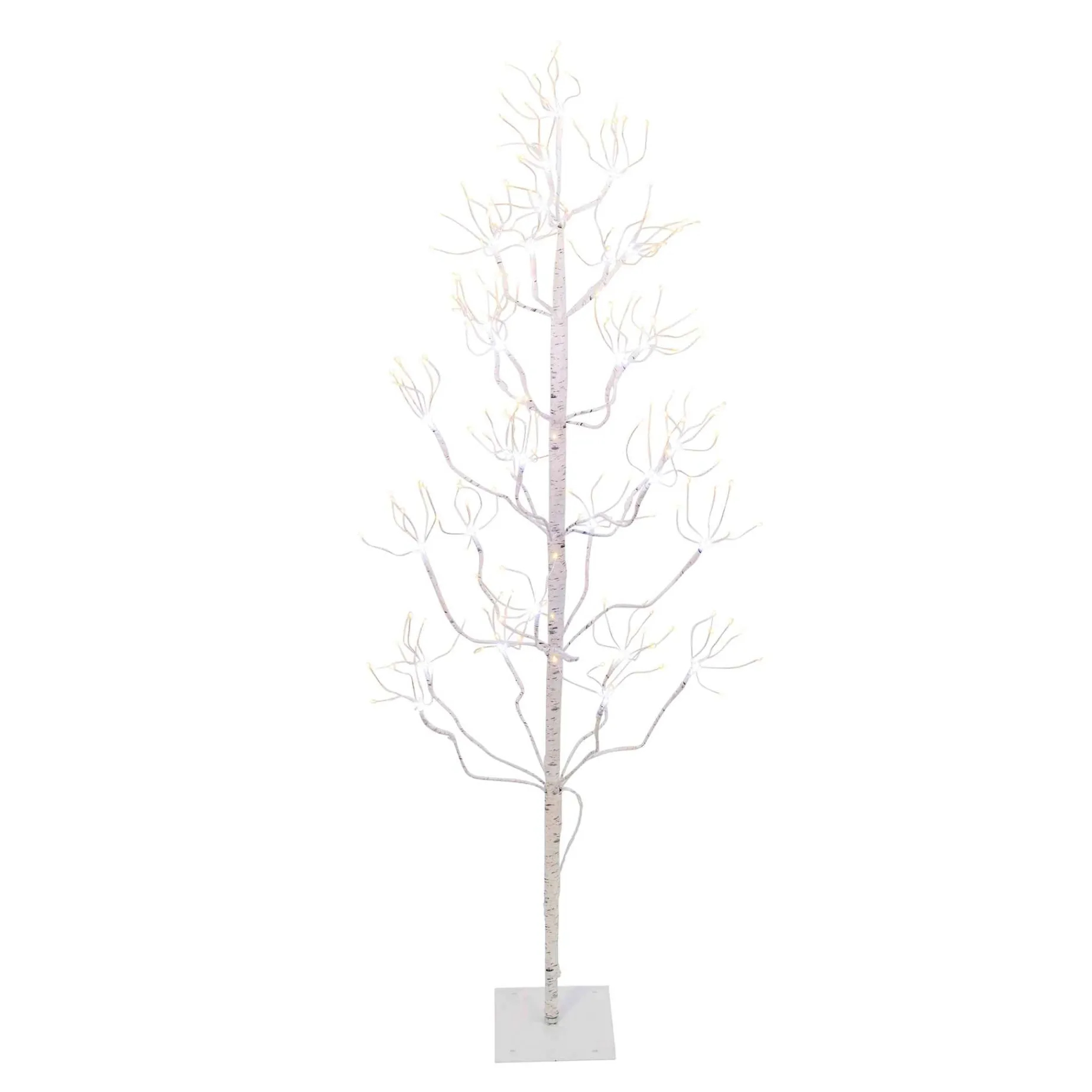 4 Ft Tall Birch Tree With 336 Leds, Multifunction Adapter