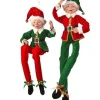 30In Fabric Red And Green Tidings Bendable Elf, Assorted Styles
