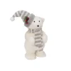 16-In H Polar Bear Figurine With Hat & Scarf