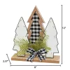 12-In H Wood Holiday Trees With Pine & Bow Accent