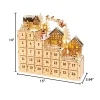 14.9-In L Battery- Operated Lighted Wood Village Scene Advent Calendar