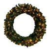 36In Prelit Kentucky Pine Green Wreath With 300 Tips & 150 Clear Lights #114-Kngg-36Wc15