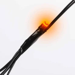 48 In Spooky Lighted Spider Web With Orange Micro Led Lights