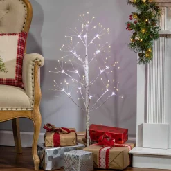 36 In Tall Birch Tree With 288 Leds , Multifunction Adapter