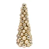 18 In Tall Gold Christmas Holiday Ornament Cone Tree Decor