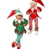 17In Velvet Red/Green Bendable Elf, Assorted Styles