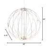24 In Whimsical Lighted Metal Sphere, Warm White Micro Leds
