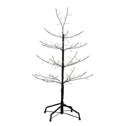 Kurt Adler 3-Foot Black Twig Tree With Warm White Cool White Twinkle Lights