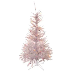 Kurt Adler 4.5-Foot Pre-Lit Glisten Pine Tree And Multi-Color Lights