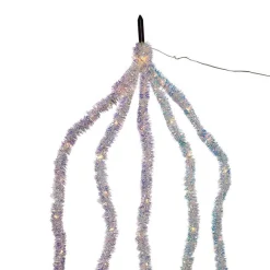 Kurt Adler 6.5-Foot Warm White Iridescent Tinsel Cascade Light Set