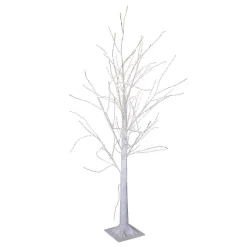 Kurt Adler 4-Foot Winter White Twig Tree With 500 Warm White Lights