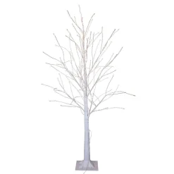 Kurt Adler 4-Foot Winter White Twig Tree With 500 Warm White Lights