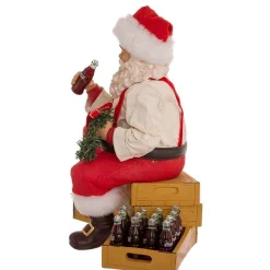 Kurt Adler 9-Inch Coca-Cola Santa Sitting On Crates