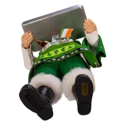 Kurt Adler 10.5-Inch Fabriche™ Musical Irish Chef Santa