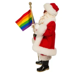 Kurt Adler 10-Inch Fabriche Pride Santa