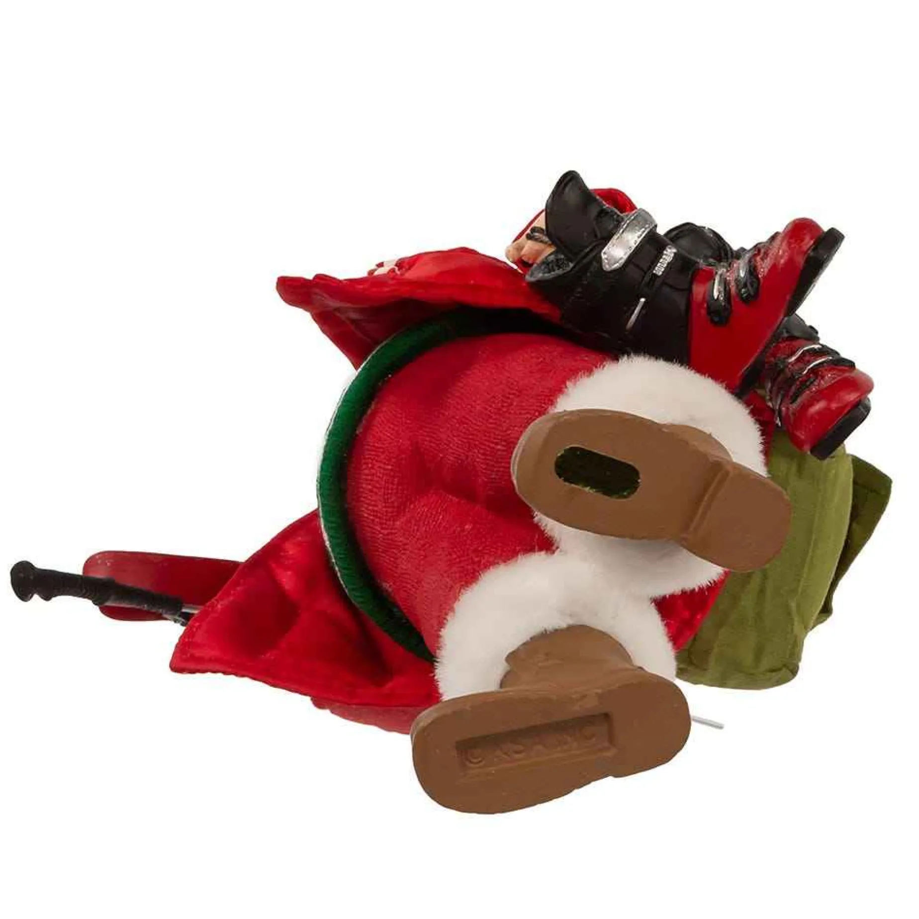Kurt Adler 10.5-Inch Fabriche Santa With Skis
