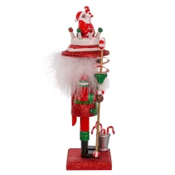 Kurt Adler 10-Inch Hollywood Black Nutcracker With Santa Hat