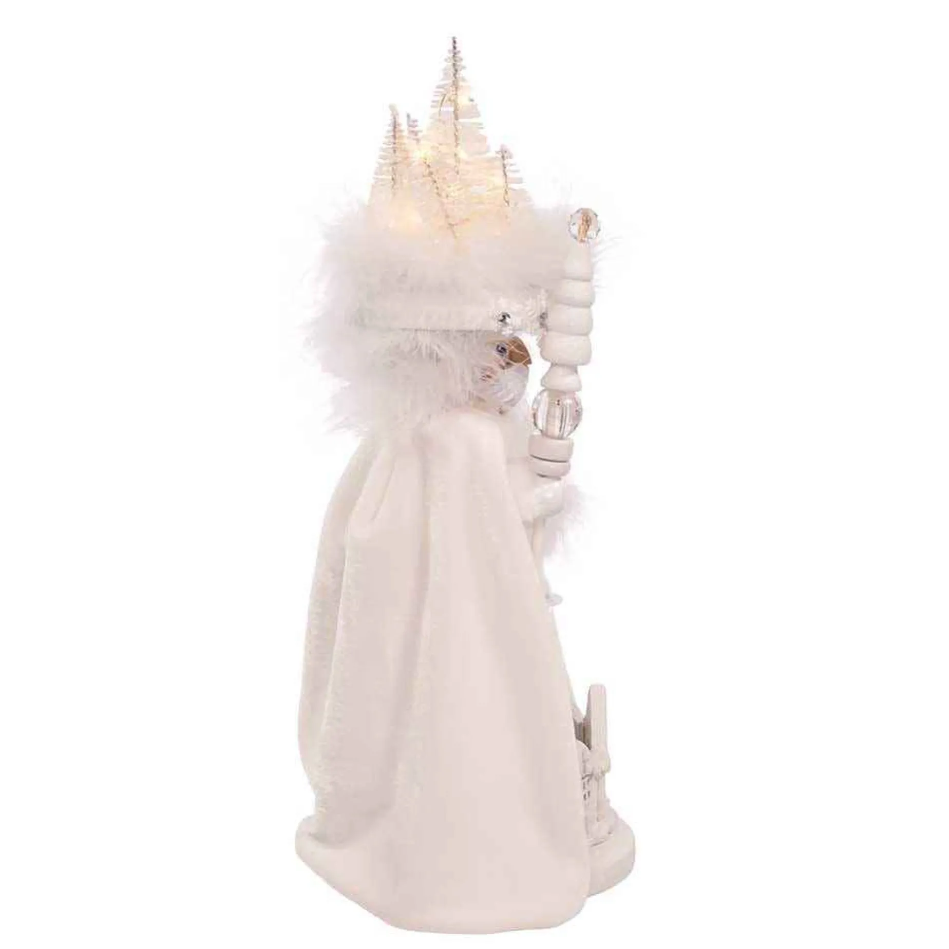 Kurt Adler 15-Inch Hollywood White Winter Led Hat Nutcracker