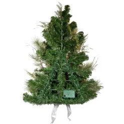 Kurt Adler 26-Inch Pre-Lit Snowy Silver Wall Tree