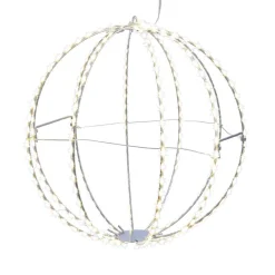 Kurt Adler 12-Inch Warm White Led Foldable Metal Sphere