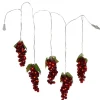 Kurt Adler 100-Light Burgundy Led Grape Light Set With 5 Grape Bunches