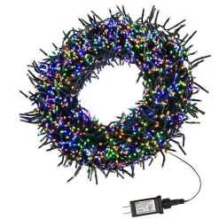 Kurt Adler 2000-Light 65-Foot Cluster Garland With Multi-Color Led Lights