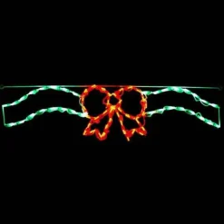 Led Bow/Ribbon Linkable Red/Green #Led-Br44Rg