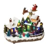 Led Christmas Holiday Village With Moving Figurines