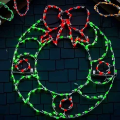 Led C7 Wreath W/ Berries #Led-C7Wrb200