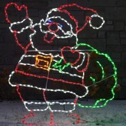 Led Jolly Santa With Bag #Led-Sj72