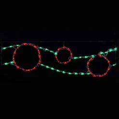 Led Ornament Ribbon Rg - Set Of 12- #Led-Ro44Rg