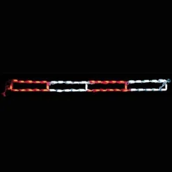 Led Peppermint Stick (Red/White) -Set Of 12- #Led-Ps44