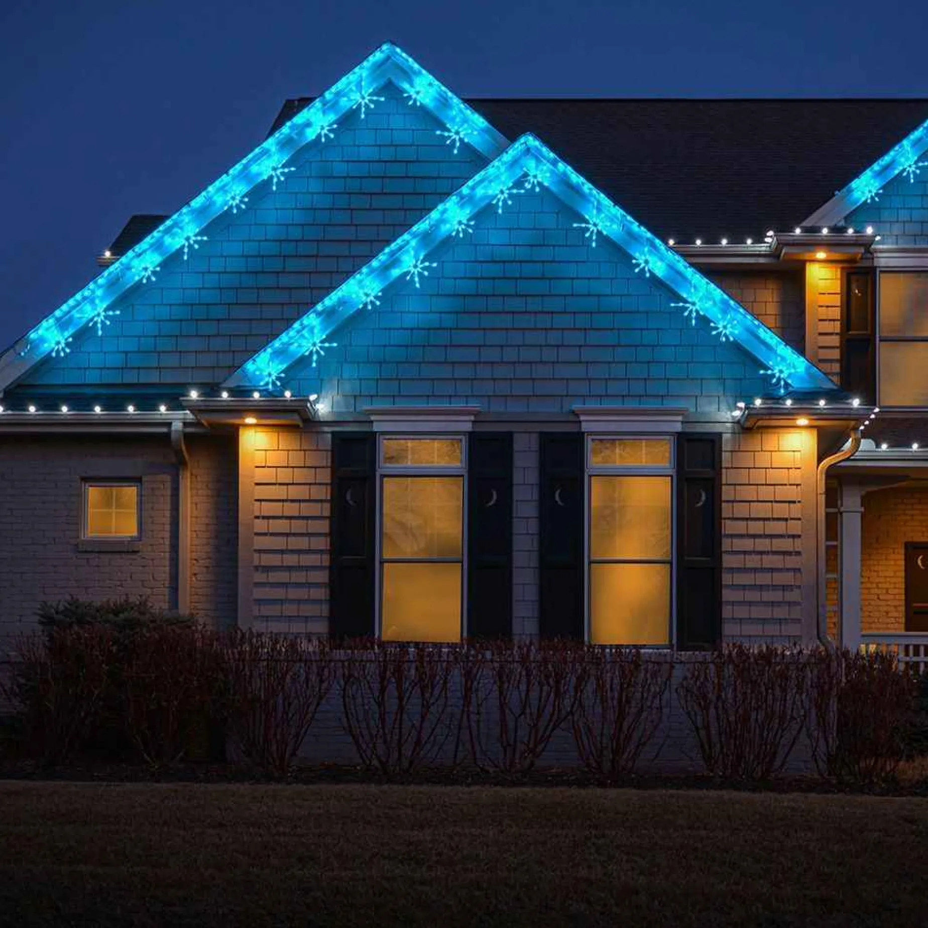 Led Snowflake Freestyle Linkable (Ice Blue) - Set Of 12- #Led-Sfl44Ib