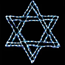Led Star Of David #Led-Sd132 *Set Of 2*