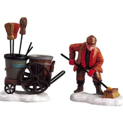 Lemax Street Sweeper, Set Of 2 #52093