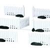Lemax Village Collection Plastic Picket Fence, Set Of 7 #14388