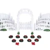Lemax Village Collection Plastic Arbor & Picket Fences With Decorations, Set Of 20 #04233