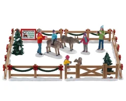 Lemax Village Collection Reindeer Petting Zoo, Set Of 17 #93434