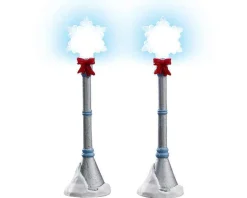 Lemax Village Collection Snowflake Lamp Post, Set Of 2, B/O #74228