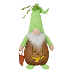 Lighted Gnome In Pumpkin Costume, Cute Halloween Decor