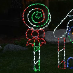 Lollipop Swirl Red Green And White #Led-Pop2