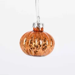 Orange Glass Fall Pumpkin Fairy Light String, Halloween Decor