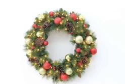 Puleo International 30In Fairfield Green Wreath In Clear #114-Fgg1-30Wc1