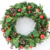 Puleo International 48In Pre-Lit Pinecones, Red Balls & Berries With Clear Lights #114-Jx06-48Wc3